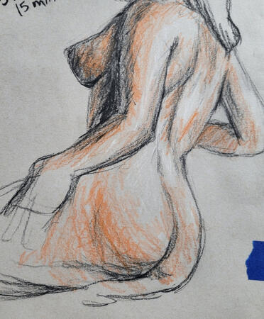 15 min Charcoal and Pencil Study ~ 2024