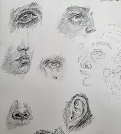 Facial features Graphite ~ 2024