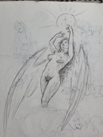 Angel Sketch Graphite ~ 2025