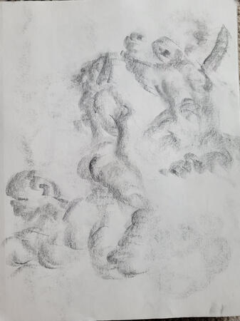 &quot;Feeling the forms&quot; Sketches Graphite ~ 2024